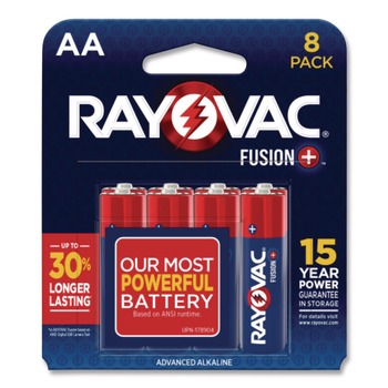 Rayovac Fusion Performance Alkaline AA Batteries 8/Pack