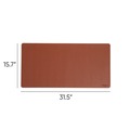 Desk Accessories & Office Organizers | Smead 64832 31.5 in. x 15.7 in. Vegan Leather Desk Pads - Brown image number 1