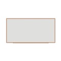  | Universal UNV43620 96 in. x 48 in. Deluxe Melamine Dry Erase Board - Melamine White Surface, Oak Fiberboard Frame image number 0