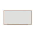  | Universal UNV43620 96 in. x 48 in. Deluxe Melamine Dry Erase Board - Melamine White Surface, Oak Fiberboard Frame image number 0