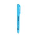  | Universal UNV08854 Chisel Tip Fluorescent Blue Ink Blue Barrel Pocket Highlighters (1 Dozen) image number 0
