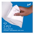 Cleaning & Janitorial Supplies | Scott 03148 3.55 in. x 1000 ft. 2-Ply Essential JRT Jumbo Roll Septic Safe Tissue - White (4 Rolls/Carton) image number 3