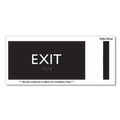 Floor Signs | Headline Sign 69922 4 in. x 8 in. Exit Plastic ADA Sign - Clear/White image number 2