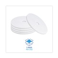  | Boardwalk BWK4020WHI 20 in. Diameter Polishing Floor Pads - White (5/Carton) image number 3