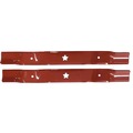 Blades | Husqvarna 954636867 2-Piece 42 in. Lawn Mower Mulching Blade Kit - Orange image number 1