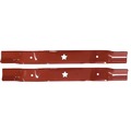 Blades | Husqvarna 954636867 2-Piece 42 in. Lawn Mower Mulching Blade Kit - Orange image number 1