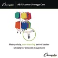 Utility Carts | Champion Sports MSCART 21 in. x 27 in. x 54 in. 176 lbs. Capacity ABS Plastic Scooter Storage Cart - White image number 2