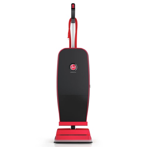 Vacuums | Hoover Commercial CH50300 Task Vac Soft Bag Lightweight Upright with 12 in. Cleaning Path - Black/Red image number 0