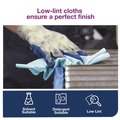 Cleaning Cloths | Tork 192481 12 in. x 12 in. 1-Ply  Low-Lint Cleaning Cloth - Blue (250/Carton) image number 3