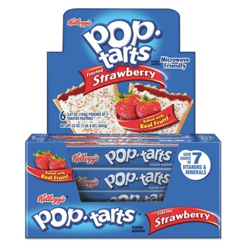 Kellogg's 3.67 oz. Pop Tarts - Frosted Strawberry (6/Box)