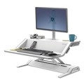 Office Furniture & Lighting | Fellowes Mfg Co. 8042801 180 Degree Rotation 180 Degree Pan Lotus Single Monitor Arm Kit for 26 in. Monitors Supports 17 lbs. - Silver image number 2