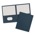 Office Jansan | Avery 47985 11 in. x 8.5 in. 40 Sheet Capacity 2-Pocket Folder - Dark Blue (25/Box) image number 1