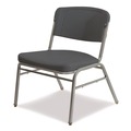 Office & Office Supplies | Iceberg 64127 Rough n Ready 18.5 in. Seat Height Charcoal Seat/Back Silver Base Wide-Format Big and Tall Stack Chair (4/Carton) image number 2
