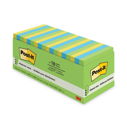Office Jansan | 3M R330-18AUCP 3 in. x 3 in. Original Pop-Up Refill - Assorted Jaipur Colors (18/Pack) image number 0
