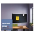 Office Jansan | Quartet B343A Prestige 36 in. x 24 in. Embossed Foam Bulletin Board - Black/Silver image number 5