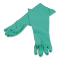 Cleaning Gloves | San Jamar 19NUL 21 in. Long Nitrile Dishwashing Gloves - Large/Green (1-Pair) image number 2