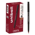 Pens | uni-ball 60042 ONYX Extra-Fine 0.5 mm Roller Ball Pen - Black/Red Barrel (1-Dozen) image number 0