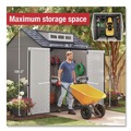 Office Furniture & Lighting | Rubbermaid 2145548 337 cu-ft. 7 ft. x 7 ft. x 8 ft. Storage Shed - Brown image number 10