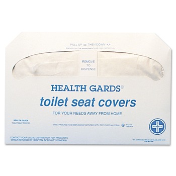 PRODUCTS | HOSPECO HG-5000 Health Gards 14.25 in. x 16.5 in. Toilet Seat Covers - White (20 Packs/Carton, 250-Piece/Pack)