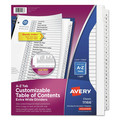  | Avery 11166 Ready Index 11 in. x 9.25 in. 26-Tab Customizable TOC A to Z Tab Dividers - Black/White (1-Set) image number 0