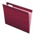  | Pendaflex 04152 1/5 BUR 1/5-Cut Tabs Colored Reinforced Hanging Letter Folders - Burgundy (25/Box) image number 0
