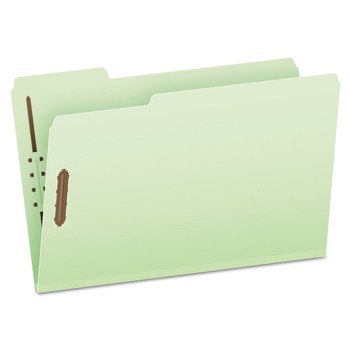 Pendaflex 1/3-Cut Tabs 3 in. Expansion 2 Fasteners Legal Size Heavy-Duty Pressboard Folders - Green (25/Box)