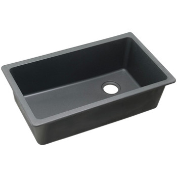 KITCHEN SINKS AND FAUCETS | Elkay ELGU13322GY0 Quartz Classic 33 in. x 18-3/4 in. x 9-1/2 in., Single Bowl Undermount Sink (Dusk Gray)