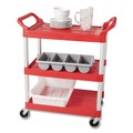 Cleaning Carts | Rubbermaid Commercial FG334900GRAY 20 in. x 15 in. x 5 in. Bus/Utility Tote - Gray image number 4