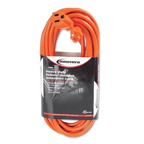 Extension Cords | Innovera IVR72225 Indoor/Outdoor 13 Amp 25 ft. Extension Cord - Orange image number 0