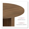  | Alera ALEVA7142WA 42 in. x 29.5 in. Valencia Round Conference Table with Legs - Modern Walnut image number 4