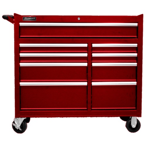 Cabinets | Homak RD04041097 SE 41 in. 9-Drawer Roller Cabinet - Red image number 0