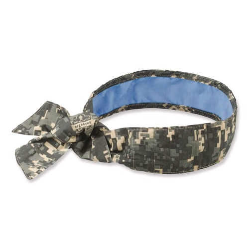 Cooling Gear | Ergodyne 12562 Chill-Its 6700CT One Size Fits Most Cooling Bandana PVA Tie Headband - Camo image number 0