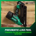 Summer Savings Start Here! Cool Deals on Fans, Tools & Outdoor Equipment | Metabo HPT NR3665DAM 36V Lithium-Ion 2-1/2 in. Cordless Metal Connector Nailer Kit (2.5 Ah) image number 4