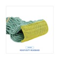 Office Jansan | Boardwalk BWK501GN 5 in. Headband Super Loop Cotton/Synthetic Fiber Wet Mop Head - Small, Green (12/Carton) image number 5