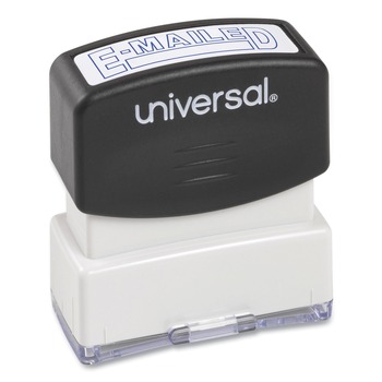 Universal UNV10058 Pre-Inked One-Color E-MAILED Message Stamp - Blue