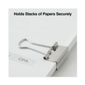 Office Jansan | Universal UNV11240 Binder Clips with Storage Tub - Small, Silver (40/Pack) image number 3