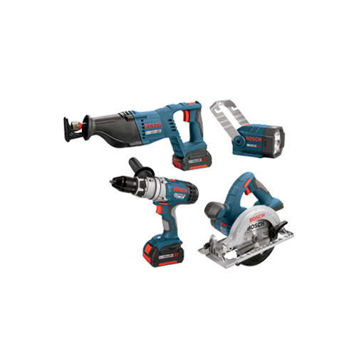 Combo Kits | Factory Reconditioned Bosch CLPK40-180-RT 18V Lithium-Ion 4-Tool Combo Kit image number 0