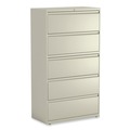 Office Jansan | Alera 25496 36 in. x 18.63 in. x 67.63 in. 5-Drawer Legal/Letter/A4/A5-Size Lateral File - Putty image number 0