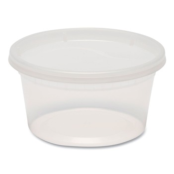 GEN TD40012E 12 oz. Plastic Deli Containers with Lid - Clear (240/Carton)