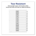 Office Jansan | Avery 11126 Ready Index 11 in. x 8.5 in. 12-Tab Jan. to Dec. Customizable TOC Dividers - Black and White (1-Set) image number 4