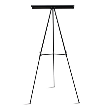 EASELS | MasterVision FLX09101MV Telescoping Tripod Display Easel, Adjusts 35-in To 64-in High, Metal, Black