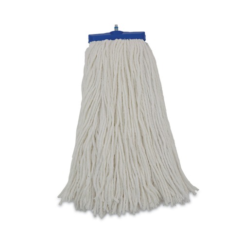 Cleaning Cloths | Boardwalk BWKRM32016 16 oz. Rayon Cut-End Lie-Flat Mop Head - White (12/Carton) image number 0