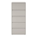 Office Filing Cabinets & Shelves | Alera 26145 30 in. x 18.62 in. x 67.62 in. Five Legal/Letter/A4-Size File Drawers Lateral File Cabinet - Light Gray image number 1