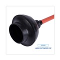 Drain Cleaning | Boardwalk BWK09201EA 18 in. Plastic Handle Toilet Plunger for 5-5/8 in. Bowls - Red/Black image number 5