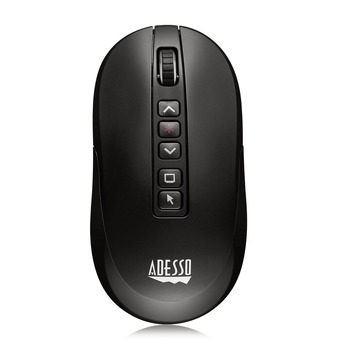 Adesso iMouse P40 2.4 GHz Frequency/100 ft Wireless Range Left/Right Wireless Multifunctional Presenter Mouse - Black