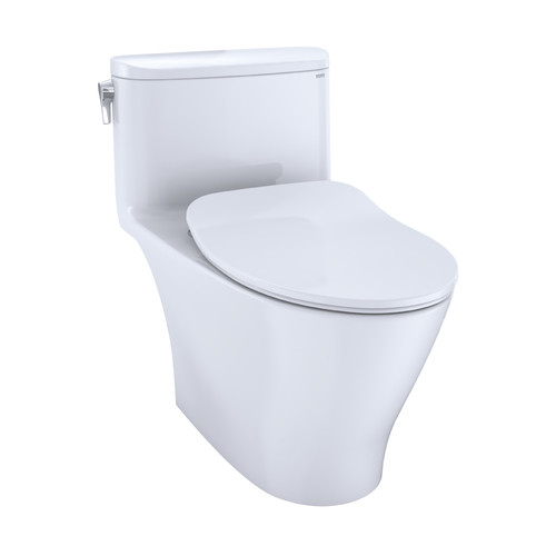 Veterans Day Sale | TOTO MS642234CUFG#01 Nexus 1G 1-Piece Elongated 1.0 GPF Universal Height Toilet with CEFIONTECT & SS234 SoftClose Seat, WASHLETplus Ready (Cotton White) image number 0