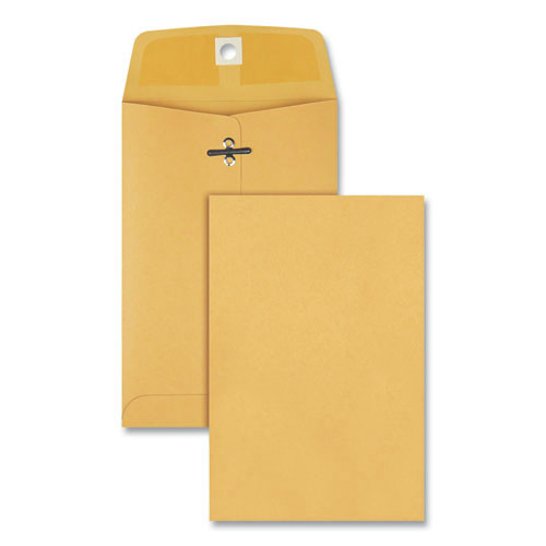  | Quality Park QUA37835 Trade Size 35 5 in. x 7.5 in. Square Flap Clasp/Gummed Closure Envelopes - Brown Kraft (100/Box) image number 0