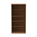  | Alera ALEVA636632WA 31.75 in. x 14 in. x 64.75 in. Valencia Series 5-Shelf Bookcase - Modern Walnut image number 3