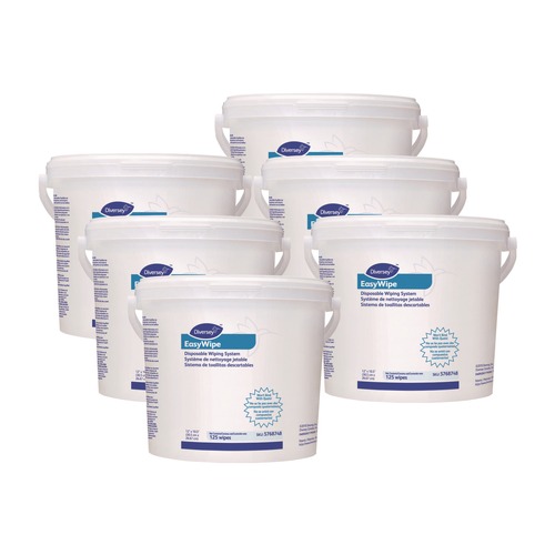 Paper Towels and Napkins | Diversey Care 5768748 8.63 in. x 24.88 in. Easywipe Disposable Wiping Refill - White (6/Carton) image number 0