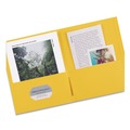 Office Jansan | Avery 47992 40 Sheet Capacity 11 in. x 8.5 in. Two-Pocket Folder - Yellow (25/Box) image number 3